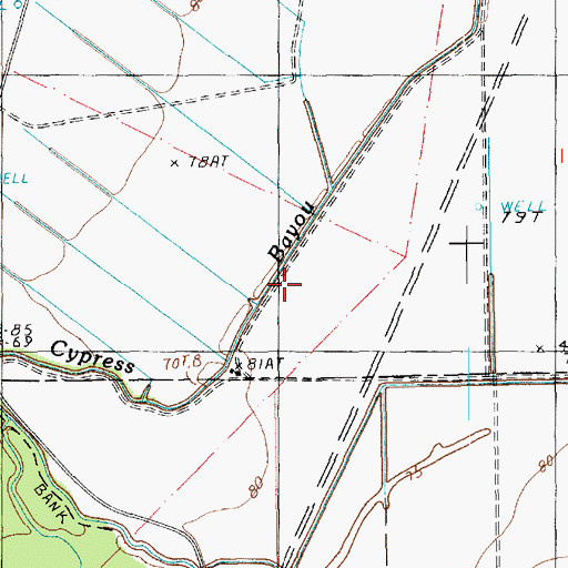 Topographic Map of Cypress Bayou, LA