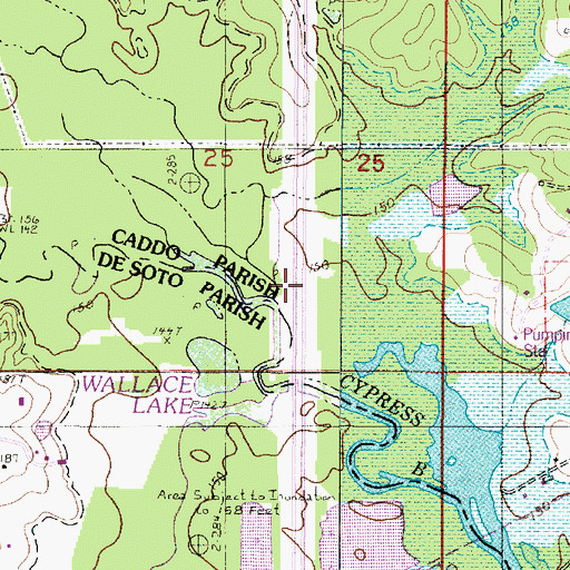 Topographic Map of Cypress Bayou, LA