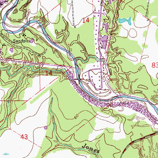 Topographic Map of Cypress Bayou, LA