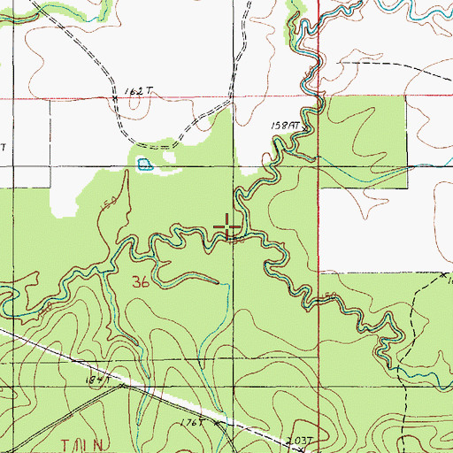 Topographic Map of Cypress Creek, LA