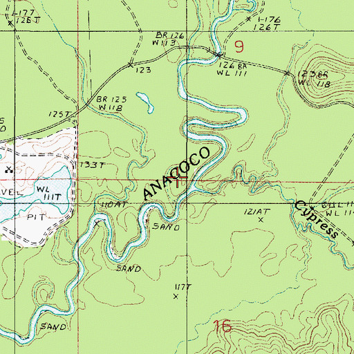 Topographic Map of Cypress Creek, LA