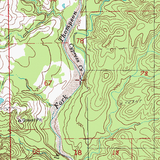 Topographic Map of Cypress Creek, LA