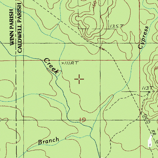 Topographic Map of Cypress Creek, LA