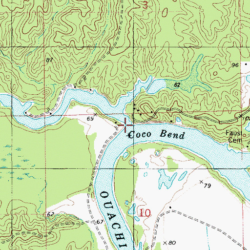 Topographic Map of Cypress Creek, LA