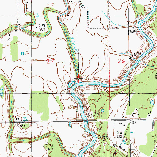 Topographic Map of Cypress Creek, LA