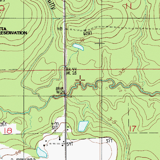 Topographic Map of Cyrus Gully, LA