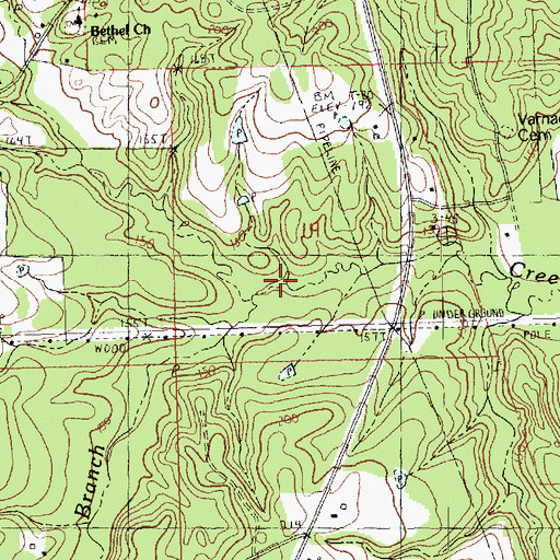 Topographic Map of Daniel Branch, LA