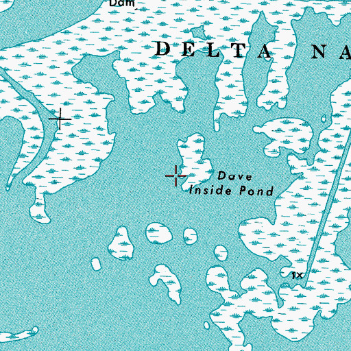 Topographic Map of Dave Inside Pond, LA