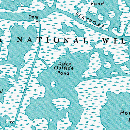 Topographic Map of Dave Outside Pond, LA