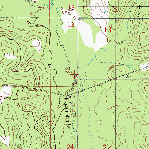 Topographic Map of Davis Creek, LA