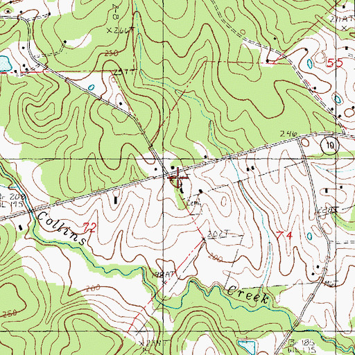 Topographic Map of Day School, LA