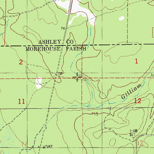 Topographic Map of Deadpecker Slough, LA