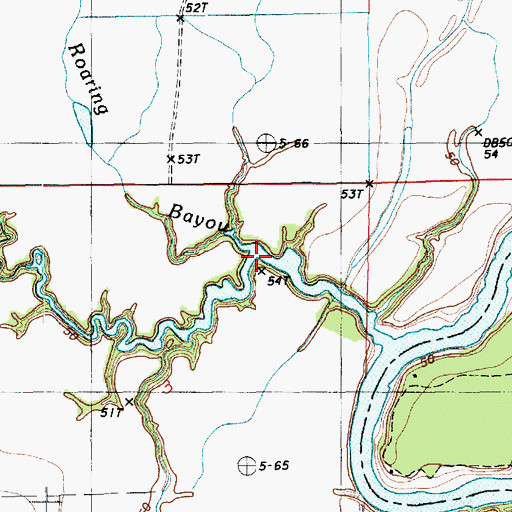 Topographic Map of Dean Bayou, LA
