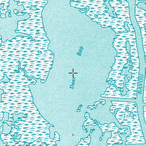 Topographic Map of Deer Bay, LA