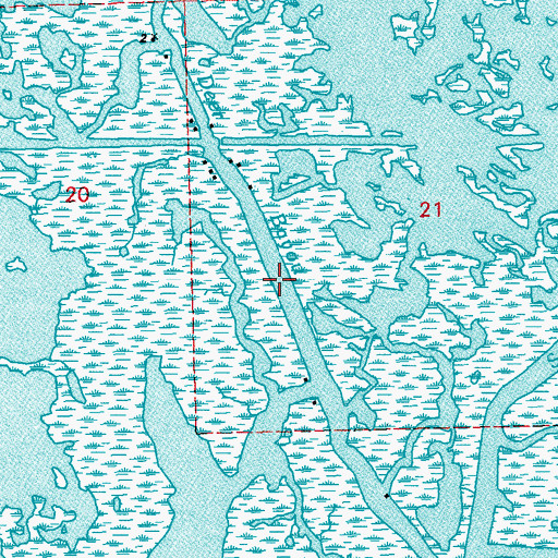 Topographic Map of Deer Bayou, LA