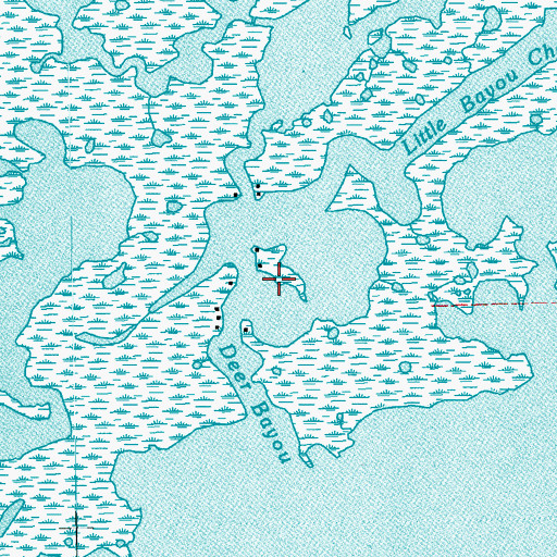 Topographic Map of Deer Bayou, LA