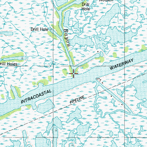 Topographic Map of Deer Bayou, LA
