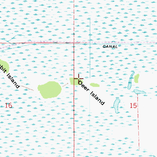 Topographic Map of Deer Island, LA