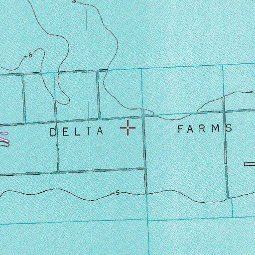 Topographic Map of Delta Farms, LA