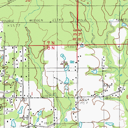 Topographic Map of Dempsey Cemetery, LA