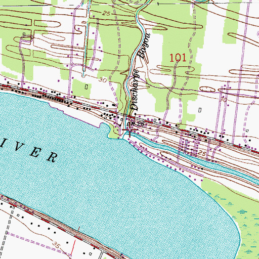 Topographic Map of Discharge Bayou, LA