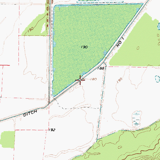 Topographic Map of Ditch Number One, LA