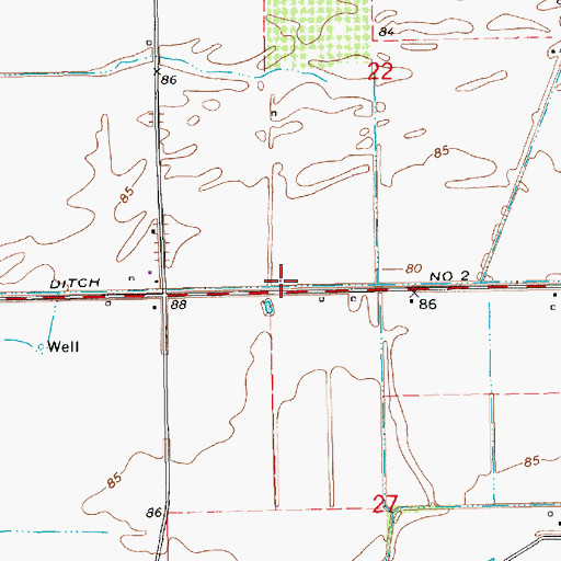 Topographic Map of Ditch Number Two, LA