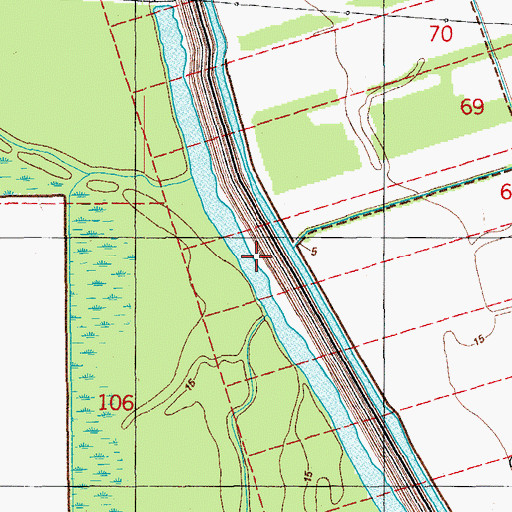Topographic Map of Dixie Bayou, LA