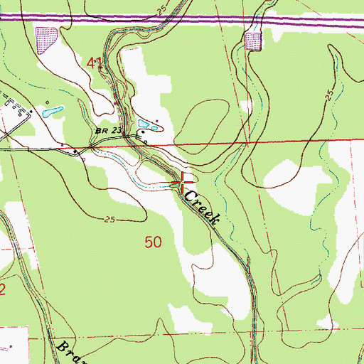Topographic Map of Dixie Branch, LA