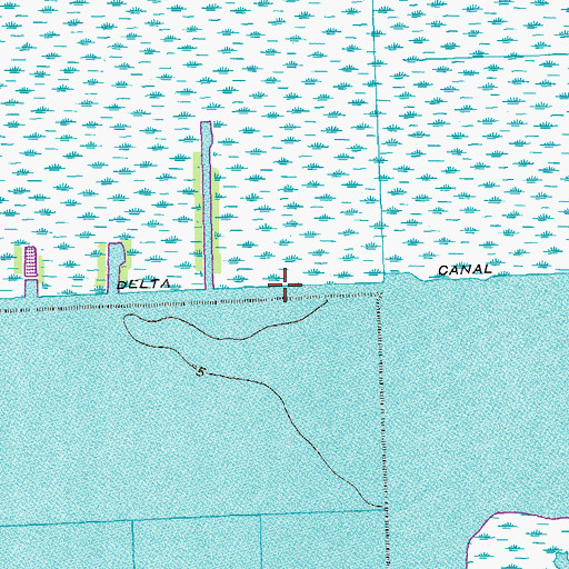 Topographic Map of Dixie Delta Canal, LA