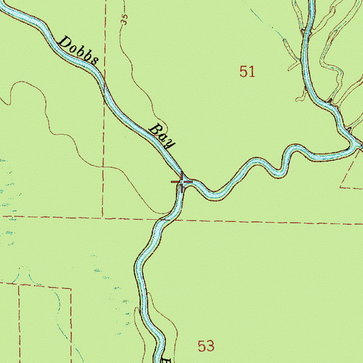 Topographic Map of Dobbs Bay, LA