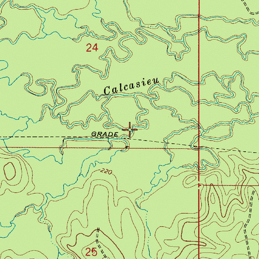 Topographic Map of Dog Branch, LA