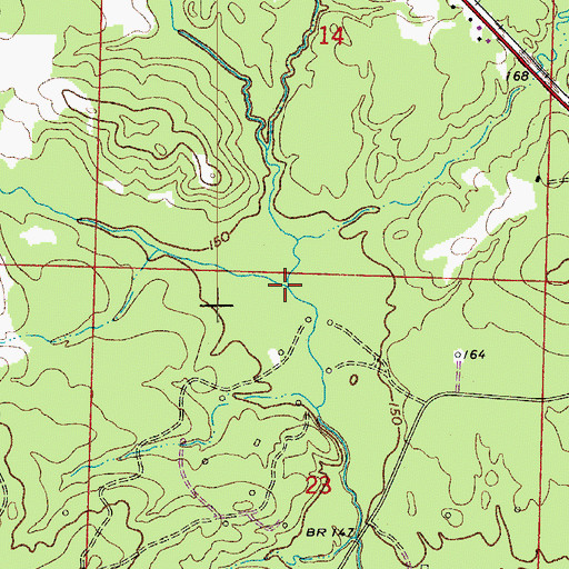 Topographic Map of Pine Log Creek, AR