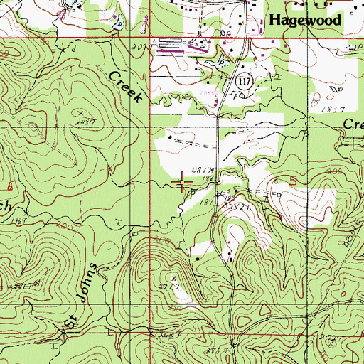 Topographic Map of Dogneck Branch, LA