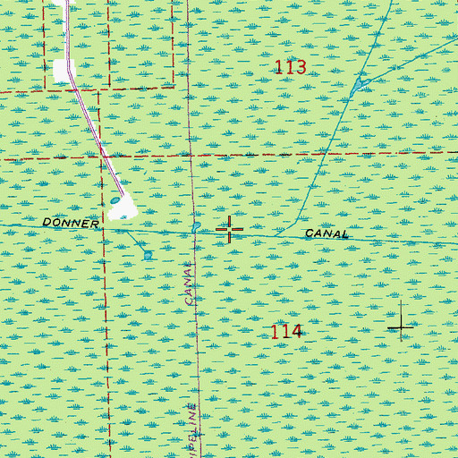 Topographic Map of Donner Canal, LA