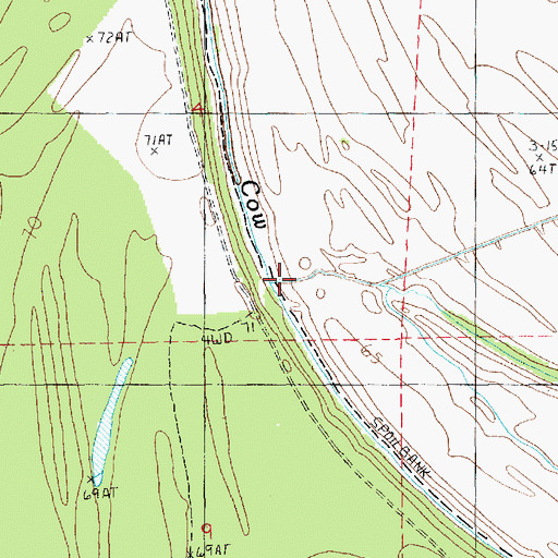 Topographic Map of Dorthy Slough, LA