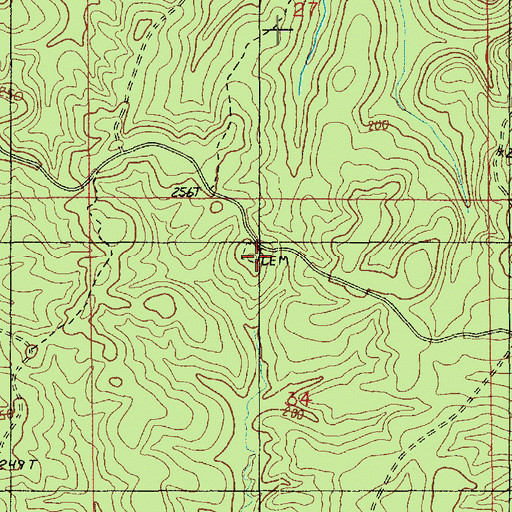 Topographic Map of Dothan Cemetery, LA