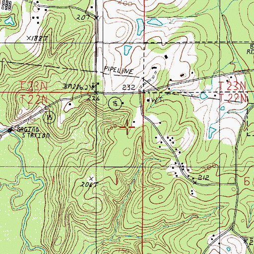 Topographic Map of Douglas School, LA