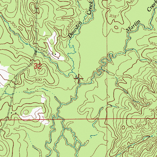 Topographic Map of Dowden Creek, LA