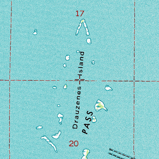 Topographic Map of Drauzenes Island, LA