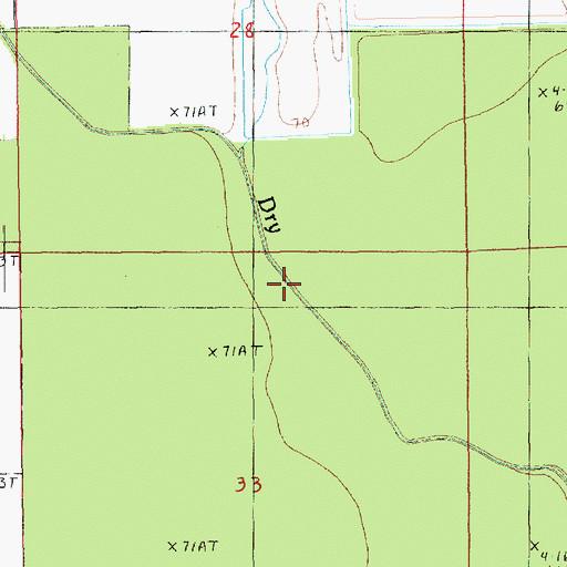 Topographic Map of Dry Bayou, LA