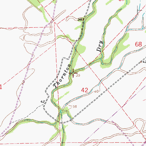 Topographic Map of Dry Bayou, LA