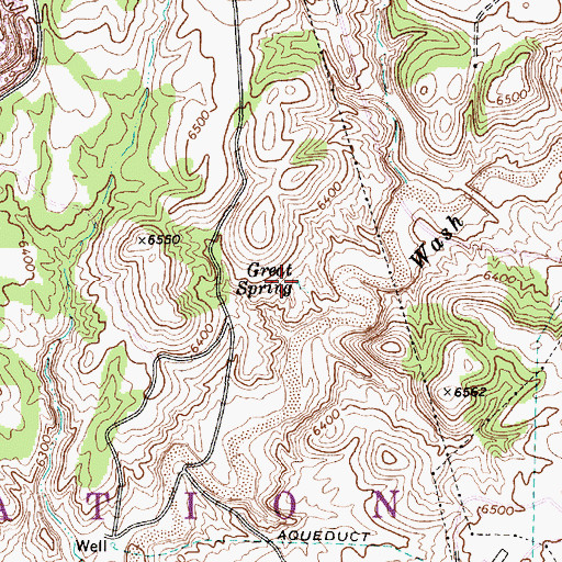 Topographic Map of Great Spring, AZ