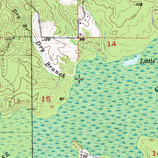 Topographic Map of Dry Branch, LA