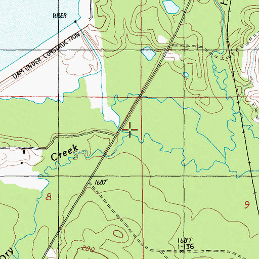 Topographic Map of Dry Creek, LA