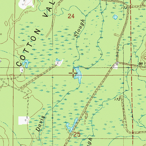 Topographic Map of Dry Creek, LA