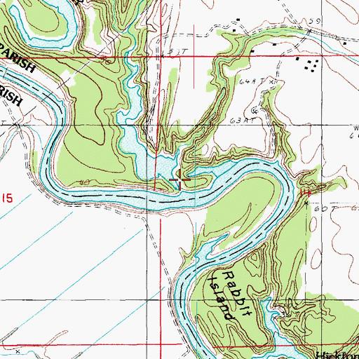 Topographic Map of Duck Creek, LA