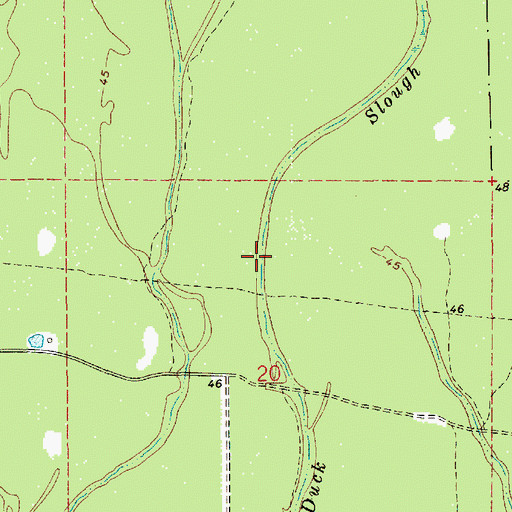 Topographic Map of Duck Slough, LA