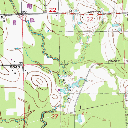 Topographic Map of Duff Bayou, LA