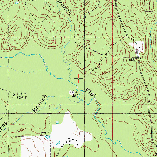 Topographic Map of Dug Branch, LA
